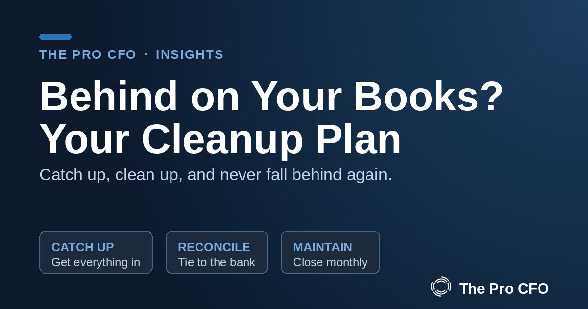 Behind on Your Books? A Step-by-Step Bookkeeping Cleanup Plan