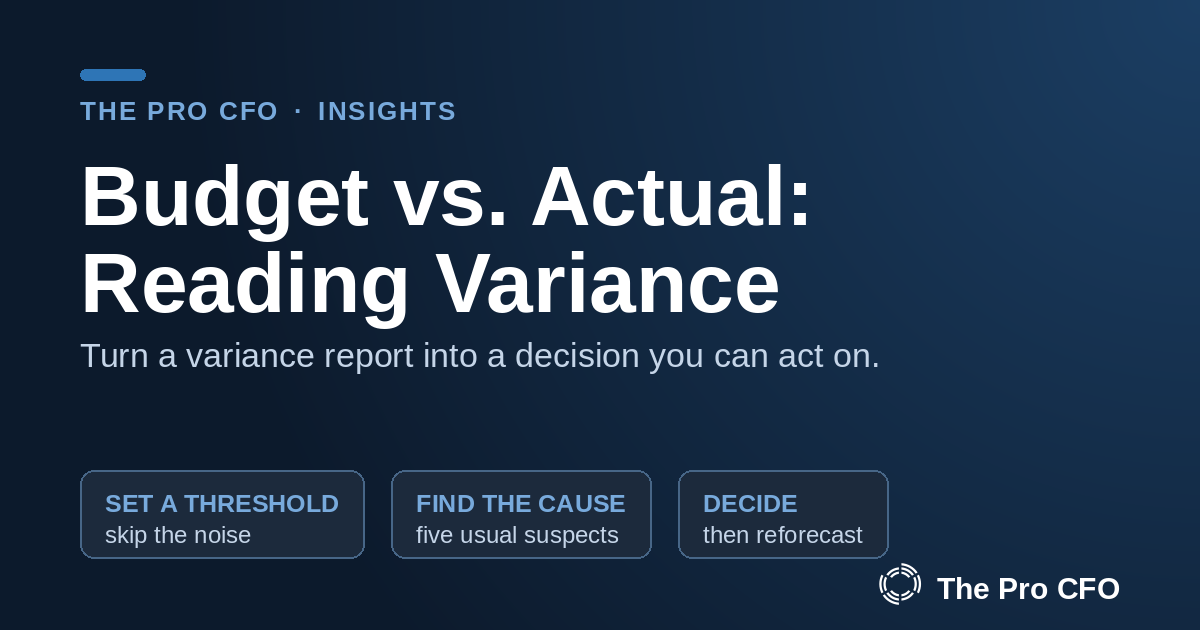Budget vs. Actual: How to Read Variance and Act on It