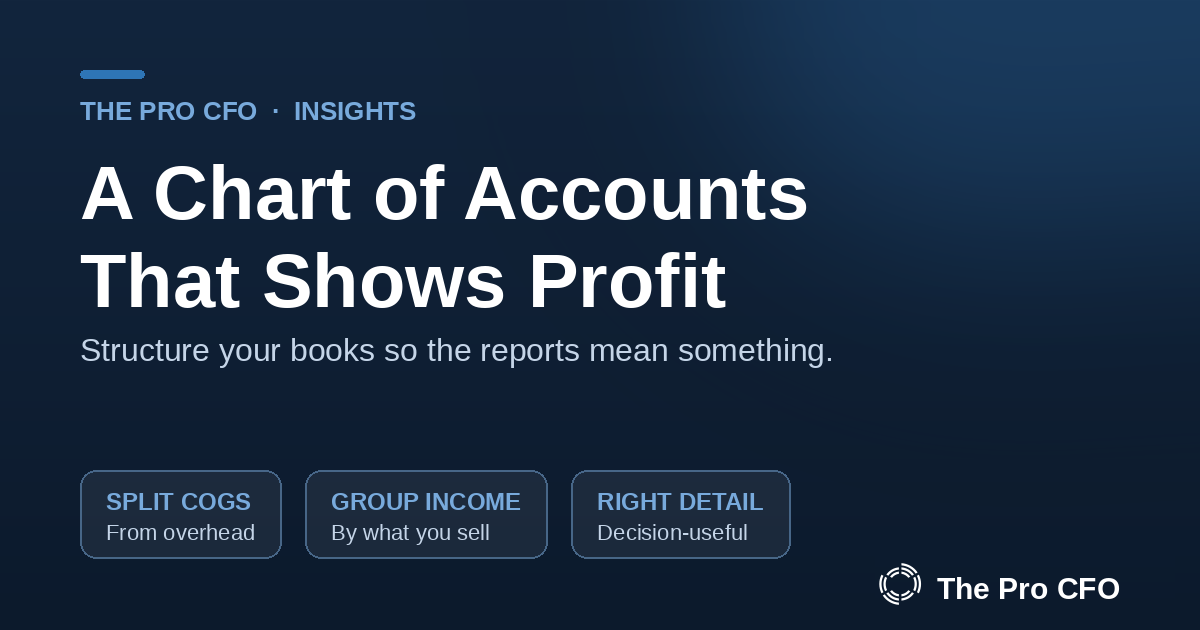How to Set Up a Chart of Accounts That Shows Real Profit