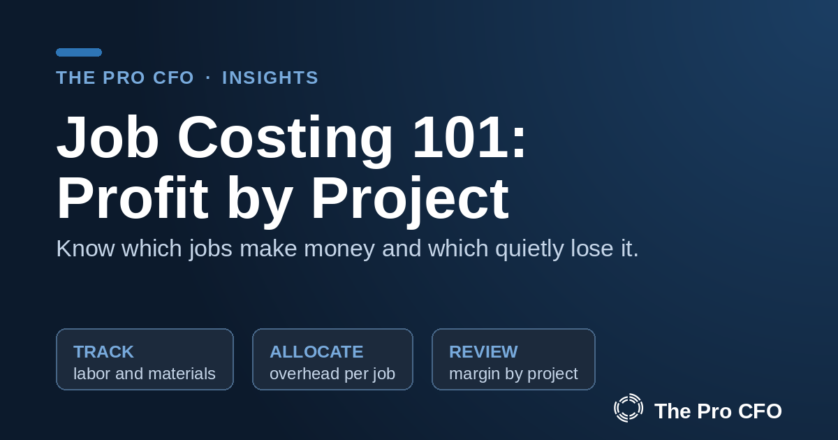Job Costing 101: Knowing Profit by Project, Not Just by Month