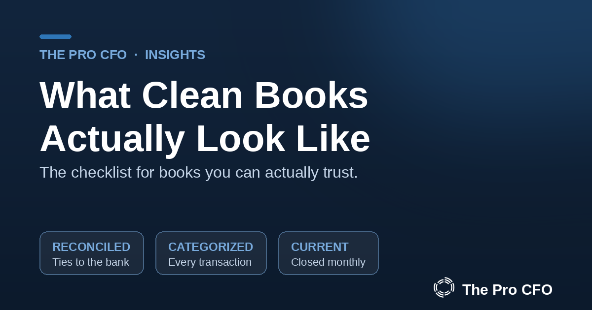 What Clean Books Actually Look Like? A Business Owner's Checklist